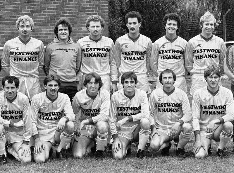 The Wigan Rovers football team in August 1982.