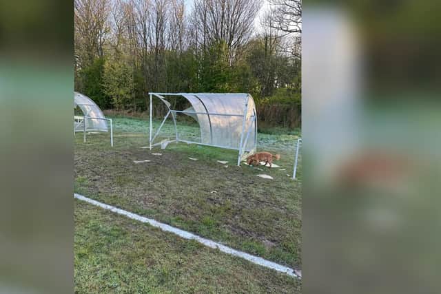 The dugouts were ingeniously made out of old bike shelters. New ones will cost £4,000 to £5,000