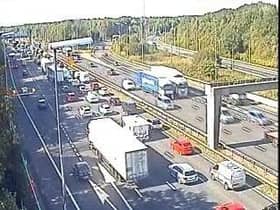Two out of three lanes were closed on the M6 northbound for "emergency carriageway repairs"