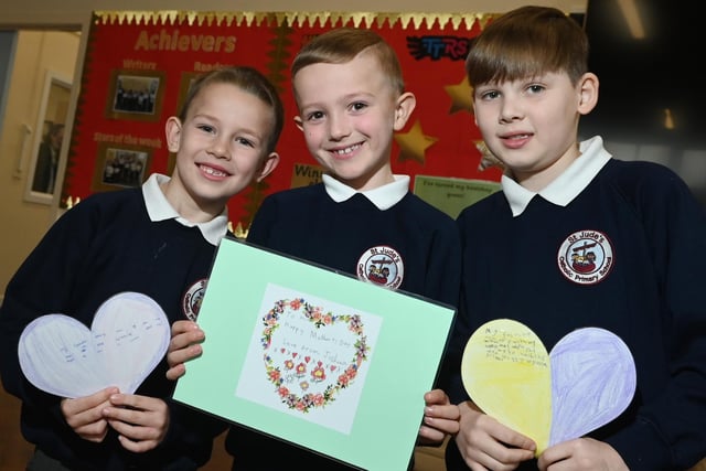 Pupils at St Jude's Catholic Primary School, Wigan, host a special assembly to give thanks to mothers, ahead of Mother's Day on Sunday.  Each class performed, with a song or poem to thank their mums.