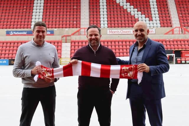 Sandro Di Michele is unveiled at Swindon Town FC
