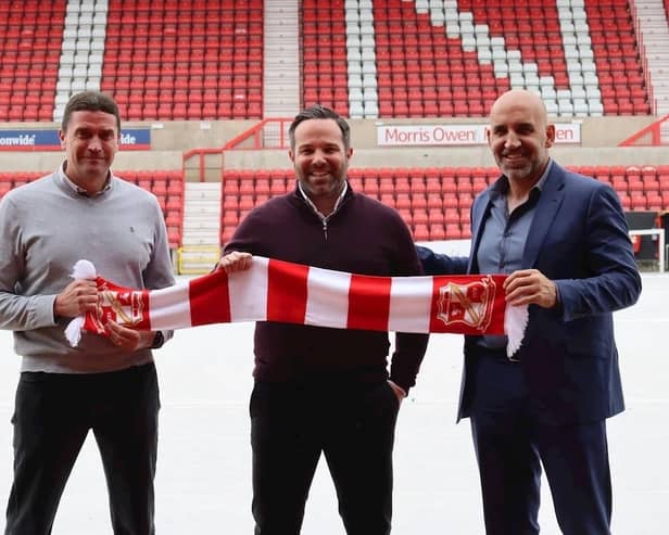 Sandro Di Michele is unveiled at Swindon Town FC