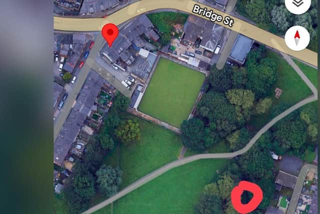 Top left, the Lord Nelson pub on Bridge Street, Hindley, and bottom right, where the dog's remains were found