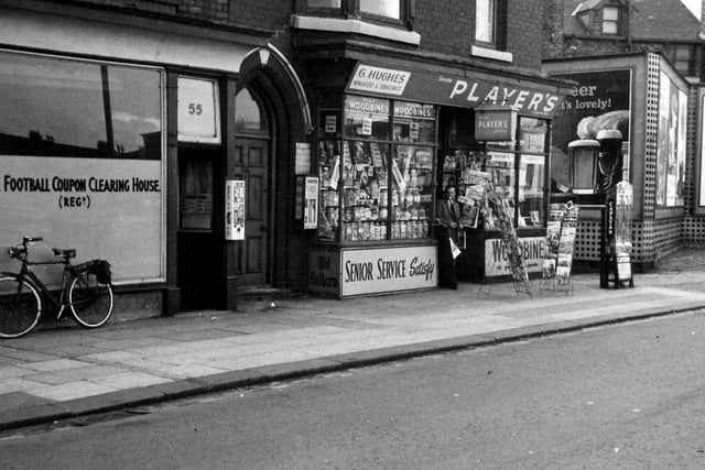G.Hughes' newsagent's shop was in Raby Road opposite the Mill House public house. Remember it? Photo: Hartlepool Library Service.