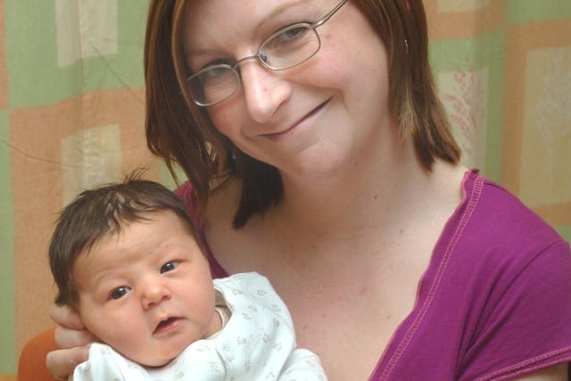 Lynne Le Marinel, from Garswood, with Millie-Ann Williams, born on Christmas Day 2008 at 12.35 pm weighing 7lb 13oz