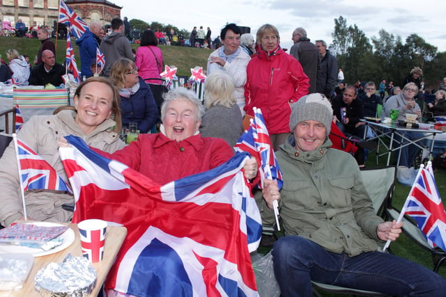 Proms In The Park at Mesnes Park - Pictured is Amanda Barlow, Eileen and Martin Hutchins.