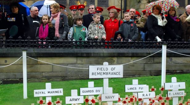 Flashback to a Wigan Parish Church Remembrance Day service in previous years