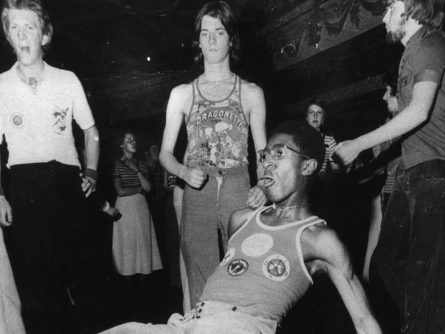 The energetic dancers at the allnighters at Wigan Casino in the mid 1970s.