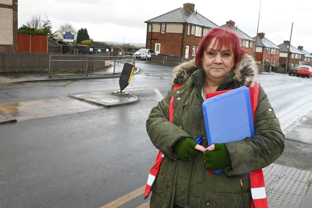 WIGAN - 01-03-23 Councillor Debbie Parkinson has started a petition and campaigning to get a crossing near St Marie's primary school, Avondale Street, Standish - there has been a few incidents and would like plans to make the roads near the school safer for pedestrians.