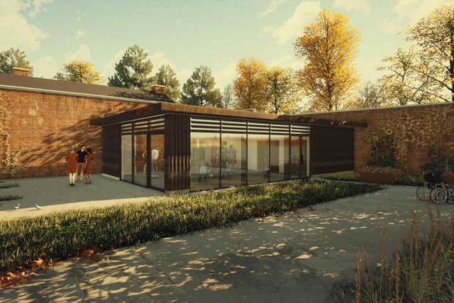 The design for the new community pavilion at Bothy yard