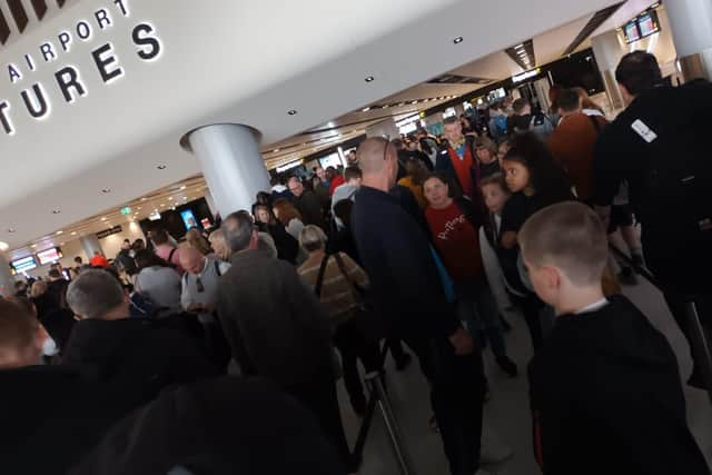 Queues at Manchester Airport