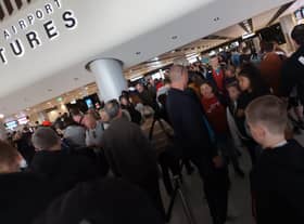 Queues at Manchester Airport