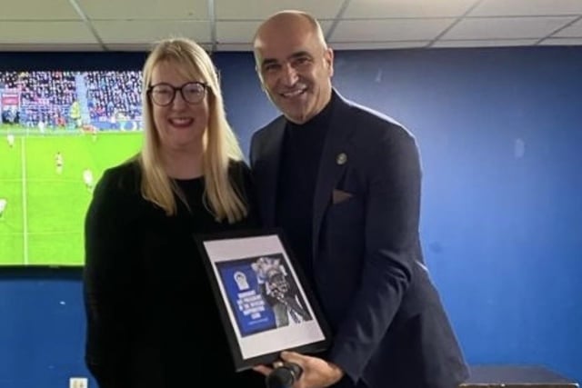...with Supporters Club chair Caroline Molyneux