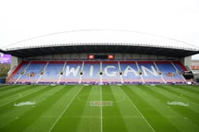 General view of the DW Stadium, home of Wigan Warriors