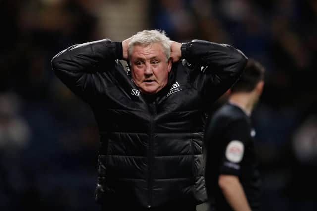 Reaction from West Bromwich Albion manager Steve Bruce.
Photographer Paul Greenwood/CameraSport
The EFL Sky Bet Championship - Preston North End v West Bromwich Albion - Wednesday 5th October 2022 - Deepdale - Preston
World Copyright © 2022 CameraSport. All rights reserved. 43 Linden Ave. Countesthorpe. Leicester. England. LE8 5PG - Tel: +44 (0) 116 277 4147 - admin@camerasport.com - www.camerasport.com
