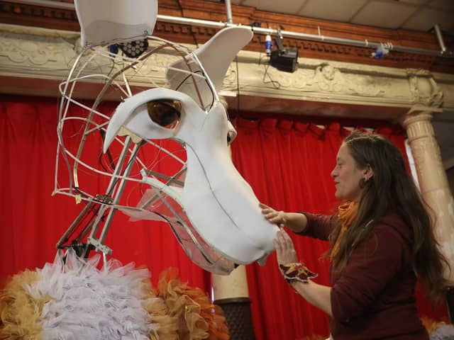 The fox, which will be animated by two puppeteers from the inside, has been called Farrah, meaning joy in Arabic.