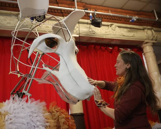 The fox, which will be animated by two puppeteers from the inside, has been called Farrah, meaning joy in Arabic.
