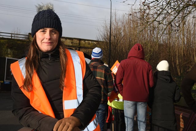 Teacher Jenny McLoughlin-Settle outside The Deanery High School