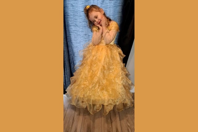 Olive channels her inner Belle for World Book Day.