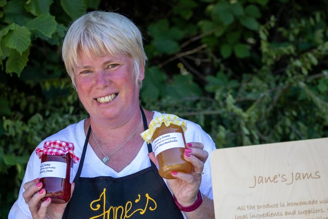 Stallholder Jane Longworth showcases her products