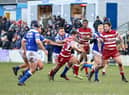 Tom Forber went over for a try in the recent pre-season game against Barrow Raiders (Credit: Darren Greenhalgh)