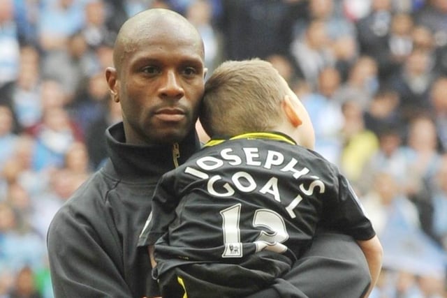 Joseph Kendrick the inspiration to Joseph's Goal charity, led out the Wigan Athletic team, carried by Latics team captain Emmerson Boyce.