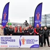 The Rugby League World Cup trophies have visited Wigan