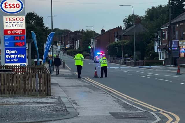 Bolton Road, Ashton was closed for several hours after the tragic incident