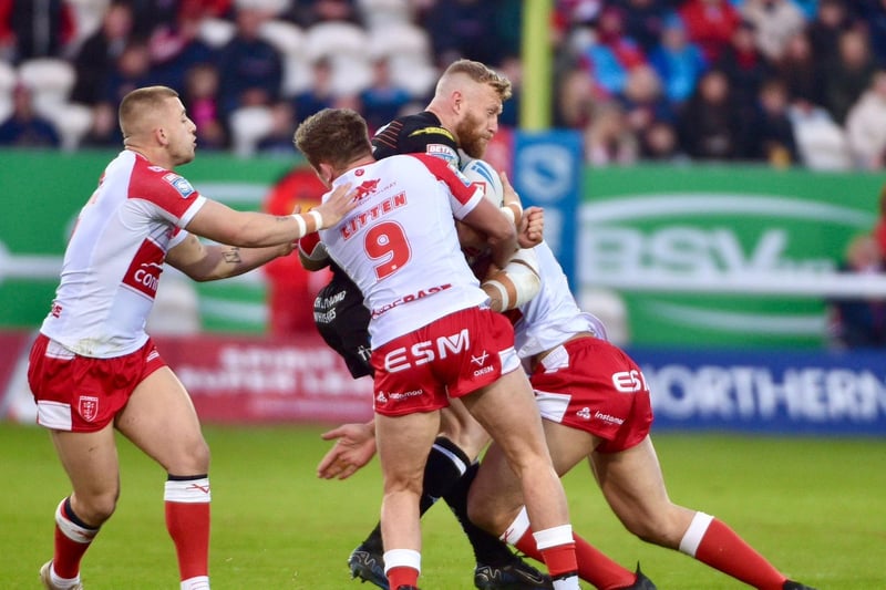 The prop played for 66 minutes before his first break against Hull KR