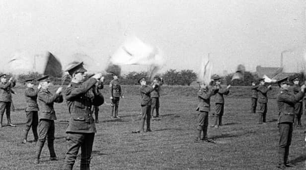 The 4th or 5th Lancashire Fusiliers On The March, 1915