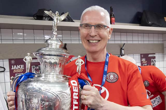 Professor Chris Brookes with the Challenge Cup trophy in 2022