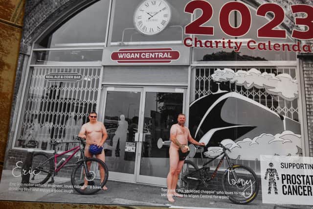Wigan Central have created a  2023 charity calendar, featuring pub regulars and a member of staff posed naked in Wigan Central, to raise funds for Prostate Cancer UK