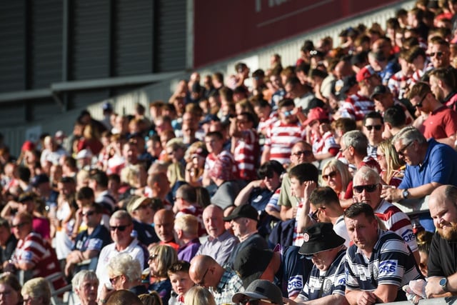 Wigan Warriors fans at the Totally Wicked Stadium.