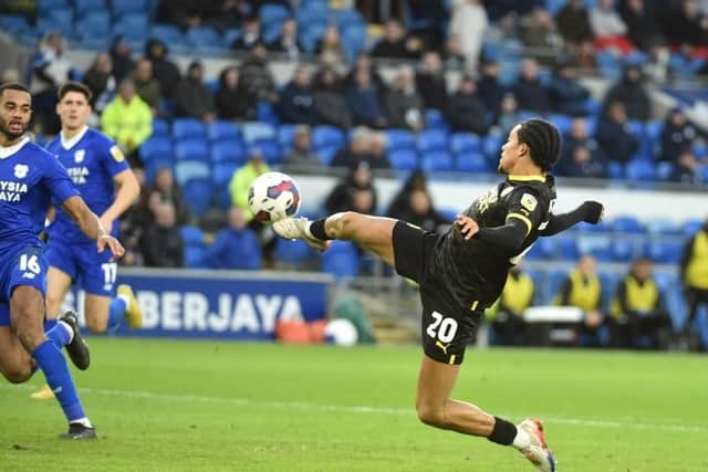 Miguel Azeez impressed during his Latics debut at Cardiff
