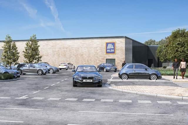 An artist's impression of what the Orrell Aldi store would look like