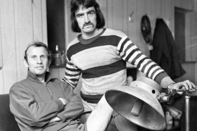 Johnny King with Latics team-mate and namesake John King during the early 1970s