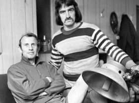 Johnny King with Latics team-mate and namesake John King during the early 1970s
