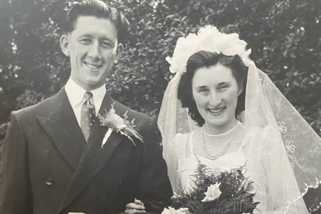 John and Muriel Fairbank on their wedding day