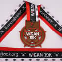 This is the medal participants will receive as they cross the finish line at the Wigan 10k 2023