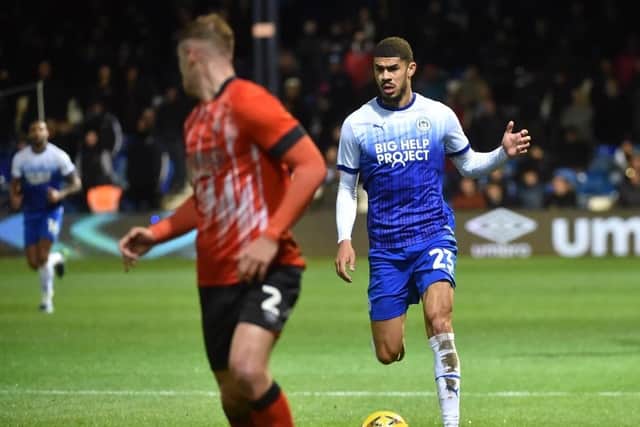 Ashley Fletcher put in an impressive shift up top for Latics at Luton