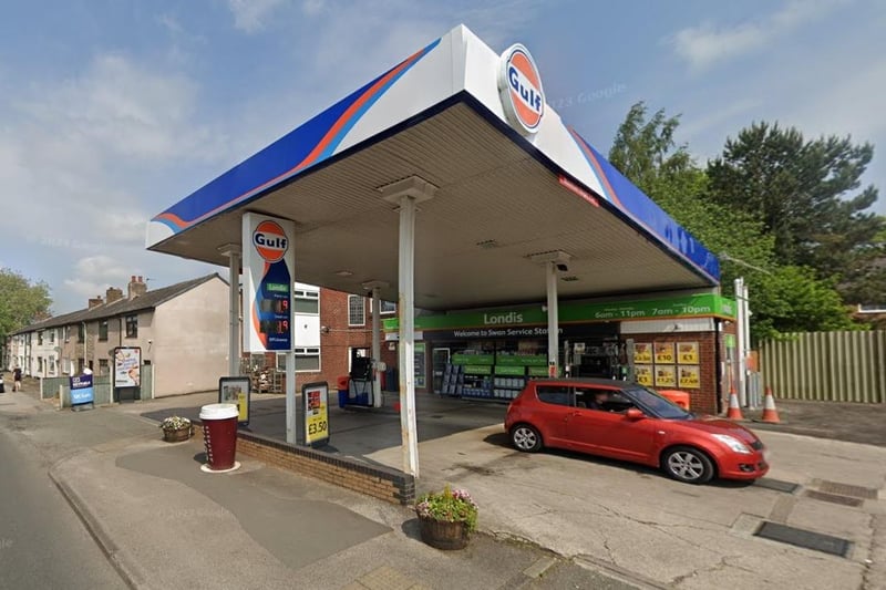 Petrol costs 142.9p at Swan Service Station, on Atherton Road, Hindley Green