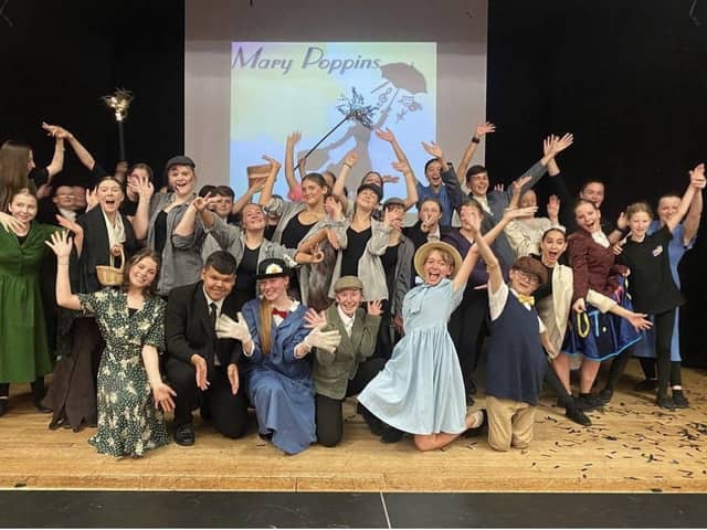 Bedford High School students performing Mary Poppins