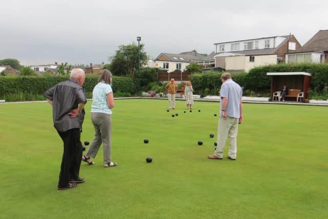 A Wigan crown bowling competition in full swing