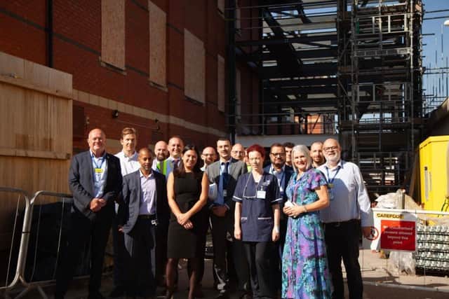 Lisa Nandy MP visiting the site of Wigan Infirmary’s new endoscopy building