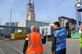 Josh on a previous visit to the Nippon site
