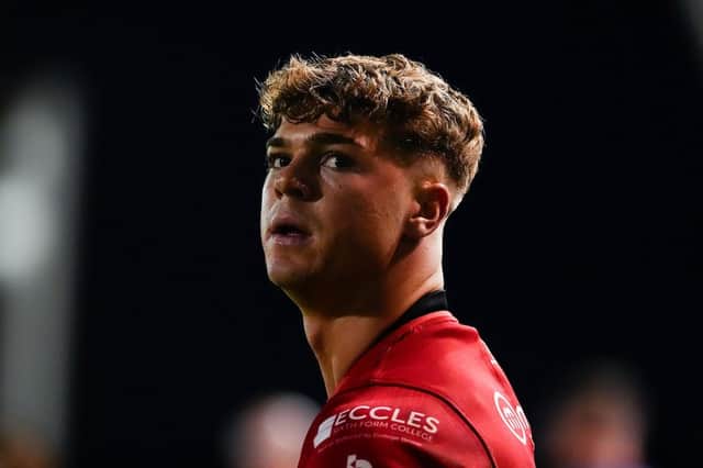 Declan Murphy in action for Salford Red Devils in 2025