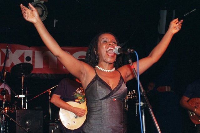 Soul singer PP Arnold hits the stage during the 25th anniversary night at Wigan's Maximes night club.