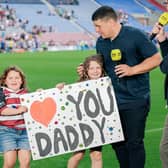 Matty Peet received a surprise from his daughters during his interview with BBC Sport after the Warrington Wolves victory