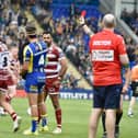 Adam Keighran was sent off for high contact in the win over Warrington
