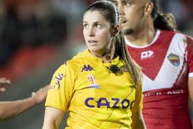 Kasey Badger made history by being the first female referee in a Rugby League World Cup game